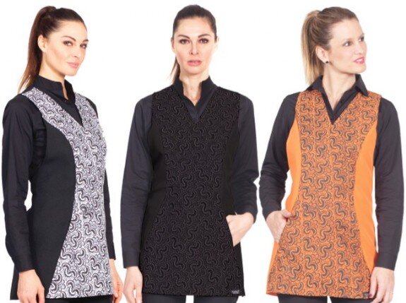 Paragrembi Pizzo Donna Colorati Grembiuli Pizzo colorati per estetiste e parrucchiere